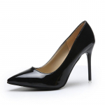 Moodsad suuremad suurused 34-44 Kontori 10,5 cm Kitsad Kontsaga Kingad Naiste Kingad Terava Otsaga Lakknahast Pulmakleit Kingad Naine Chaussures Femme 35 must