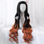 Kamado Nezuko Parukas Nezuko Cosplay 95cm V&auml;rviline Pikk Juukseaksessuaar Kuumakindel S&uuml;nteetiline Parukas One Size