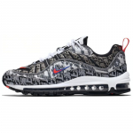 Nike Air Max 98 Shanghai Maraton Hiina Eksklusiiv 'Must Valge Hall' Naiste Tennised Vabaajajalatsid BV6956-106 35.5