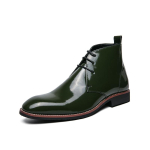 Retro Ameerika stiilis meeste k&otilde;rged saapad Ankle Boots Vintage Vabaaja nahast saapad meestele 2025 Uus 43 roheline