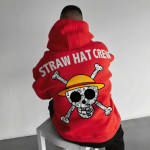 Anime Huppar Mehed Naised One Piece &Otilde;lgk&uuml;bar Crew Suur Vabaaja Pullover Dressipluus Streetwear Cosplay Kevad S&uuml;gis Mood M
