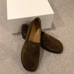 Suede matt retro naiste madalad Briti stiilis v&auml;ikesed nahast kingad ehtsast nahast m&uuml;tsikingad 35 pruun