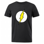BIG BANG Theory T-s&auml;rk The Lightning Print T-s&auml;rk meestele Puuvillane &uuml;lisuur riietus vabaaja t&auml;nava l&uuml;hikeste varrukatega naljakad s&auml;rgid XXXXXL must