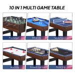 10-&uuml;hes mitme m&auml;ngu komplekt t&auml;iskasvanutele ja perele 48 m&auml;ngulauaga Hoki Jalgpall Piljard Lauatennis Shuffleboard &Scaron;akk Trips-traps-trull Bowling United States