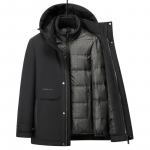 90 Ka&scaron;miir &Uuml;hes t&uuml;kis, Kolm kanda meeste udunjope, Uue isa talvemantel, Eemaldatav kodus kantav paksendatud soe jope 4XL