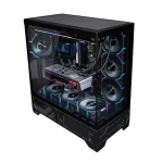 Valkyrie VK03 ATX Valge korpus - 6,2-tolline puuteekraan, Panoraamne merevaade, L&auml;bipaistev k&uuml;lg, 360&deg; vesijahutus