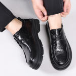 S&uuml;gisesed Briti Retro K&auml;est Haaravad Mokassiinid Meeste Ehtne Nahk K&auml;sit&ouml;&ouml;kingad &Uuml;mar Ninaga Laisad Slip-on &Auml;ri Nahkkingad 38 must