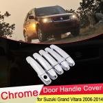 for Suzuki Grand Vitara Grand Nomade Escudo 2006~2014 Chrome Door Handle Cover Trim Catch Set Car Styling Accessories 2007 2008 Suzuki Grand Vitara