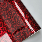 High Glossy PET forged Carbon Black Red Silver Vinyl Wrap Roll with Air Release Self Adhesive Decal For Car Wrapping Motorcycle 30CMX100CM