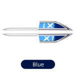 2pcs/Set For BMW X1 car Fender Metal Sticker Exterior Decorative Decals Modification Car Emblem Accessories sinine