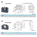 1 komplekt kuulkruvi tugi BK12 BF12 fikseeritud ujuv kuulkruvi otsatugi, kuulkruvi laagripesa siinir&ouml;&ouml;pa tuged t&ouml;&ouml;riistad China Mainland