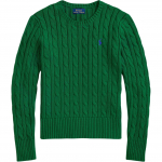 Polo Ralph Lauren Koekootud soonikkoes puuvillane &uuml;mmarguse kaelusega tikitud poniga pikkade varrukatega laste kampsun 313901316-017 S