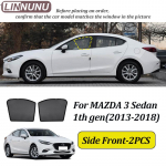 Magnetic Car sunshade Curtain Side Window Mesh Summer Sun Shade UV Protection for MAZDA 3 sedan accessories 2013-2025 24 1th Side front-2PCS