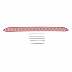 For Subaru WRX -2025 Stainless Steel Black Car Hood Air Intake Protection Net ect-proof Grille Cover Trim Car Accessories punane