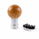 Aluminum Gear Shift Knob Mahogany Water transfer printing Wood Grain Silver C