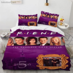 3 tk F-Friends TV-filmi voodipesukomplekt Tekikatted Padjap&uuml;&uuml;rid &Uuml;he-, Kahekohaline, Twin, T&auml;ism&otilde;&otilde;dus, Queen, King Suurused Magamistoa Dekooriks Duvet Cover Set&AU Single(140x210cm)