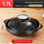JINGRX Keraamiline savipott Riisiroog kaanega, 1,7L