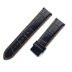 22 mm nahast kellarihm Mido Multifort M005 seeria M005930 rihm, meeste must oranži &otilde;mblusega k&auml;ev&otilde;ru 22mm gray