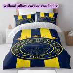 jalgpall Fenerbah&ccedil;e S.K Muster Voodipesu Tekikott Komplekt Tekikott Padjap&uuml;&uuml;r Kodu Kaunistus S&uuml;nnip&auml;evakingitus (1 * tekikott + 2 * padjap&uuml;&uuml;ri, ilma s&uuml;damikuta) 135x200cm
