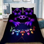 Amine Smilings Critters Tekikott Padjap&uuml;&uuml;r Voodipesukomplekt Poiss T&uuml;druk Magamistoa Kaunistus Laste Kingitus &Uuml;he- Kahekohaline Suur Suurus EU Single(135*200cm)3pcs