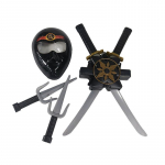 Must ninjakost&uuml;&uuml;m Anime ninjam&auml;nguasjade komplekt V&otilde;itlus-samuraikost&uuml;&uuml;m Mask Lastep&uuml;hade parim kingitus One Size&Anime Movies