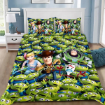 3D prinditud Toy Story Buzz Lightyear voodipesukomplekt T&uuml;drukud T&auml;iskasvanud &Uuml;heinimese Twin Queen Suurus Tekikott Padjap&uuml;&uuml;r Voodipesu AU Single(140*210cm)3pcs