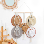Nordic Style Boho puuvillane rippuvad m&uuml;tsid hoidik Organiseerija N&auml;idik M&uuml;ts Sall Korraldaja Rack Makraam Tapeet M&uuml;tsi riidepuu Seinahoidik