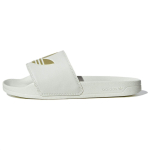 Adidas Adilette Lite Slides Ivory Gold Metallic Women's IE2988 38