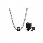 Emporio Armani Moodne Roostevabast Terasest Kaelakee Meeste kaelakee Must EGS2910040 Basic Packaging-Box