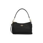 Coach Clara 26 Metallik Logo Signature V&otilde;lu &Uuml;hev&auml;rviline T&otilde;mblukuga Sulgemine Nahast T&otilde;mblukuga Kott Risti-keha &Otilde;lakott Keskmine Naiste kotid Must CE584-IMBLK Gift Box Set (Basic Set+Yellow Box) black