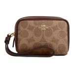 Coach Logo Metallist T&otilde;mblukuga Randmekott Sidur Mini Naiste Sidur Pruun Kollane CW907-IMXHE Basic Set (Bag+Dust Bag)