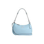 Coach Teri 24 &Uuml;hev&auml;rviline H&otilde;bedane T&auml;helogo Reljeefne Nimesilt Krokodillimuster Nahast Poolkuu Kuju Kott Naiste &Otilde;lakott Sinine CA209-SVQVE Basic Set (Bag+Dust Bag)