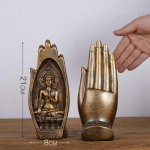 2 tk Buddha kuju K&auml;te skulptuurid Munga kujuke Tathagata India Jooga Fengshui Kodu kaunistus Ornament Tarvikud kuld