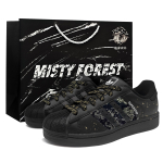 Adidas Originals Superstar 2 Midnight Waltz, Shopping Bag Abrasion Resistant Low top Skateboard Shoes Unisex Black JI0079(Team598-BOX) 35⅔ black