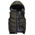 Meeste paks kapuutsiga puuvillane vest Vabaaja moevest Meeste jakk XXXXXL