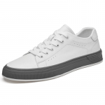 Kvaliteetsed meeste tossud Ehtne nahk Valged kingad Meeste vabaajajalatsid Kooli paelkinnitusega P&otilde;hilised k&otilde;ndimisjalan&otilde;ud Mehele Tenis Lamedad 44