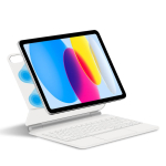 Klaviatuurikate iPadile A16 11-tollisele 11. 10. p&otilde;lvkonnale Magic Smart Cover Folio Magnetiline A3354 A3355 Multi-touch Taustvalgustusega iPad A16 11 2025 valge