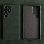 Magnetiline Alcantara seemisnahast telefoni&uuml;mbris Samsung Galaxy S25 Ultra S24 Plus S23 S22 S21 FE jaoks, k&otilde;ik-&uuml;hes, juhtmevaba laadimise kate Galaxy S25 tumepunast v&auml;rvi