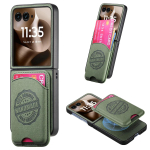 2-&uuml;hes magnetiline rahakotiga telefoni&uuml;mbris Motorola Razr 60 50 40 Ultra &Uuml;mbrised Moto Razr 60 50 40 jaoks Kaardihoidja Nahast kaitse&uuml;mbris Motorola Razr 40 roheline