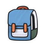 Y2K Armas 2D Joonistus Multikakott Anime Seljakott 3D Koomiks &Uuml;li&otilde;pilase Koolikott Kawaii Teismeliste P&auml;evakott Naljakas Laste Reisikott Mochila L 36cm sinine