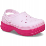 Naiste klounid Crocs Classic Stacked Clog Dragon Fruit 38-39 EL S&uuml;nteetiline materjal Platvorm Mugavus Libisemiskindlad klounid 37-38 valge