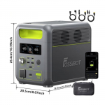 Kaasaskantav elektrijaam FOSSiBOT F1200 1024Wh LiFePO4, kahekordne 1200W AC-v&auml;ljund 2400W tippv&otilde;imsus, 100W Type-C, telkimiseks/ koduseks h&auml;daolukorraks/ matkaautoks