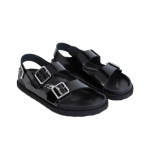 Birkenstock 1774 Milano Meeste Nahast Stiilsed Pandlaga Rannasandaalid Must 1027715 43