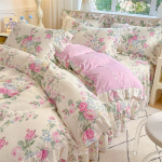 2025 Uus Puuvillane Tr&uuml;kitud Pits Pitsist Tekikate Korea stiilis Nahas&otilde;bralik Tekk Nahas&otilde;bralik Hingav 150x200 220x240 Voodipesu 48x74cm 2 pillowcase