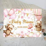 Uus beebi puust personaalne kaanega hoiukarp, vasts&uuml;ndinud beebi, luksuslik beebipidu kingitus, uute vanemate kingitus, eriline m&auml;lestustekarp 15X10X5cm