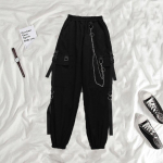 Black Cargo Pants Naiste Ketip&uuml;ksid Naiste t&auml;navar&otilde;ivad S