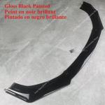 L&auml;ikiv Must Eesmise Kaitseraua Huul Spoiler Splitter Difuusor VW Scirocco III MK3 MK3.5 R 2010-2017 Kehaosade Tuning Modifikatsioonide UV-kate Gloss Black Pianted