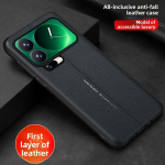 Luksuslik Esmaklassiline Ehtne Nahast Telefonikate Xiaomi 17 Pro Max 17 Pro 17 jaoks Luksuslik PU+TPU Nahk P&otilde;rutuskindel Kaitse Tagakate Xiaomi 17 must