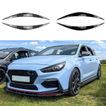 Sobib Hyundai I30 I30N MK3 2017-2019 esitulede kulmukarva autokleebis v&auml;lisviimistluse muutmiseks Piano black gray