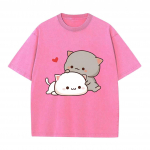 Kawaii t&uuml;druk anime T-s&auml;rk fliisist Harajuku &uuml;lem&otilde;&otilde;duline vabaaja pusa armas paar s&otilde;brap&auml;eva kingitus T-s&auml;rk retro pestud vintage T-s&auml;rk S